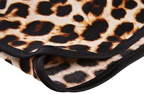 Vista 6 de Kafeimali - Pantalones cortos de verano para mujer, diseño de leopardo