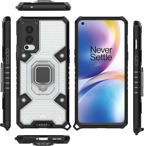 Vista 19 de Funda para 1+ Nord 2 5G, funda para OnePlus Nord 2 5G con funda de soporte, color azul