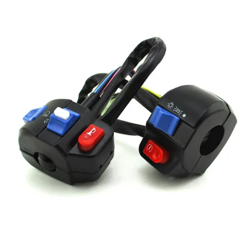 Vista 4 de Aluminio 7/8 ''0.866 in izquierda derecha manija interruptor conjunto de control conjunto para GY6 50cc 125cc 150cc ciclomotor scooter