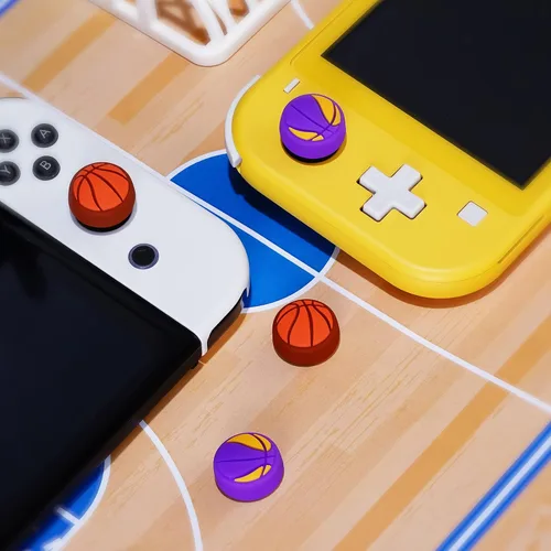 Vista 4 de 4 empuñaduras para el pulgar de Nintendo Switch Joy-Con Joystick, lindos accesorios de silicona suave compatibles con Nintendo Switch OLED Lite