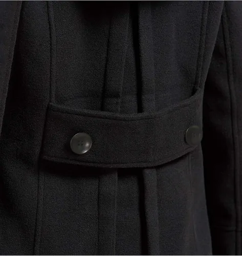 Vista 5 de Tanming Abrigo o chaqueta cálida de lana cruzado para mujer, con capucha