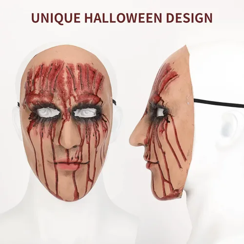 Vista 5 de Gentisy Scary Halloween Mask, Adult Costume Full Face Masks, Cosplay Carnival Party Gifts Props Decoration for Men Women