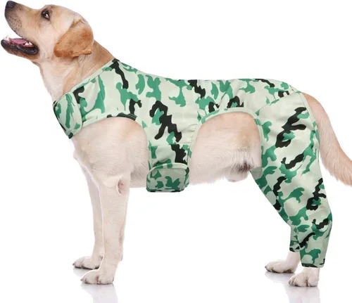 Vista 8 de ROZKITCH Manga para Perro para Patas Traseras, Manga para Mascotas para Evitar que el Perro Lame Heridas, Protector de Codo, Traje de Recuperación