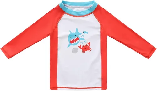 Vista 2 de Trajes de baño de 3 piezas para niños pequeños y bebés, traje de baño de manga larga
