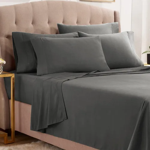 Vista 24 de Empyrean Juego de sábanas individuales - 110 GSM 4 piezas de sábanas para cama individual, sábanas de tamaño individual doble cepillado, sábanas