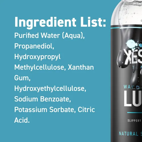 Vista 8 de XESSO Lubricante a base de agua de 8.3 onzas líquidas, totalmente natural e hipoalergénico sin glicerina ni parabenos, pH equilibrado, gel de masaje