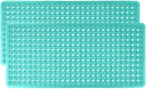 Vista 45 de GORILLA GRIP - Alfombrilla patentada cuadrada para cabina de ducha, alfombrillas pequeñas para el piso de la bañera para duchas de pie, ventosas