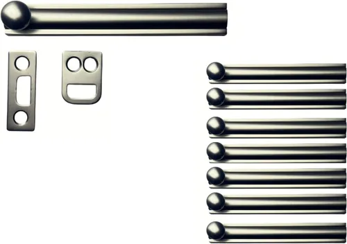 Vista 5 de QCAA Perno de superficie de latón macizo, 2", latón pulido, paquete de 1, fabricado en Taiwán