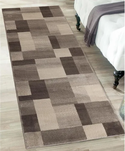 Vista 17 de Superior alfombra de área de la colección diseñador Clifton, 8 mm de altura de apilado, con respaldo de yute, diseño geométrico contemporáneo, Beige