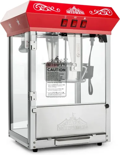 Vista 10 de Olde Midway - máquina de hacer palomitas estilo clásico, con hervidor de agua grande de 8 onzas, Negro