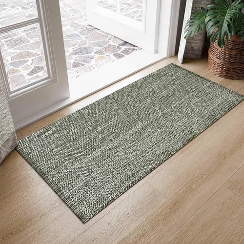 Vista 76 de LEEVAN Alfombra lavable para baño, alfombra tejida negra de 2 x 3 pies para entrada, alfombra de puerta delantera de algodón, alfombras pequeñas
