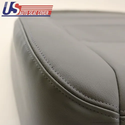Vista 5 de 2003-2007 para Ford F250 F350 Lariat Crew Driver Side Bottom Funda de asiento de cuero gris