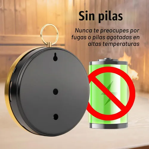 Vista 6 de Combo de termómetro de sauna Fahrenheit e higrómetro con soporte de cordón, termómetro colgante para sala de sauna, sauna de vapor portátil, rango