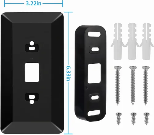 Vista 6 de HOLACA Placa de pared con soporte de cuña en ángulo izquierdo/derecho de 35 grados para timbre de video Blink (2021-1.ª generación)