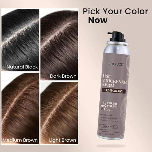 Vista 9 de Spray de color para el cabello para retoque de raíz, temporal, para #1 Negro