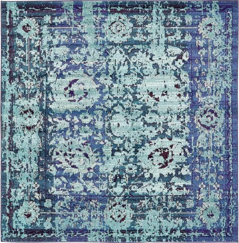Vista 21 de Unique Loom Medici Collection - Alfombra tradicional vintage botánica azul (2' 2 x 3' 0)