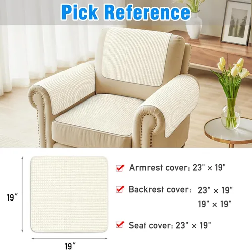 Vista 6 de Fundas para brazos de sofá, fundas impermeables para reposabrazos de sofá, sillón, sofá biplaza, funda para reposacabezas, funda antideslizante