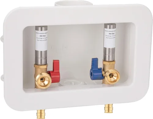 Vista 13 de [1 unidad] Lingmfg Caja de salida para lavadora PEX-A expansión con drenaje central de 2 pulgadas, expansión PEX-A de 1/2 pulgada, conecta mangueras
