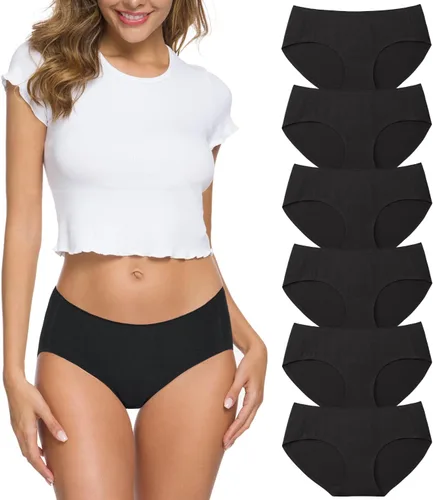Vista 10 de Wealurre Bikini de algodón bragas transpirables para mujer, ropa interior cómoda sin costuras B2/W2/A2