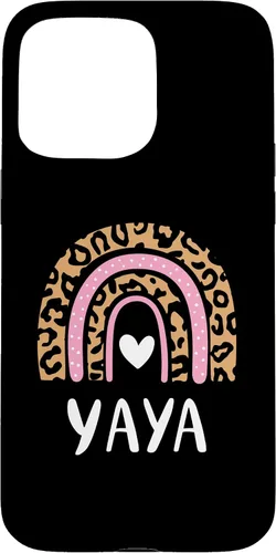 Vista 31 de Yaya Leopard Print Rainbow Cute Mothers Day Funny Yaya Case for iPhone 16
