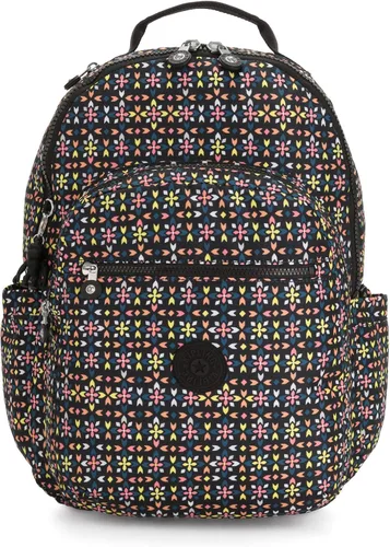 Vista 61 de Kipling Seúl - Mochila pequeña para tableta, diseño de flores acuáticas, talla única