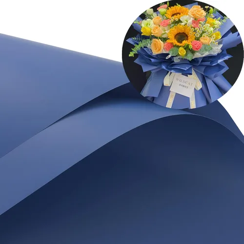 Vista 5 de XICHEN 20 hojas/papel de regalo de flores de estilo coreano, impermeable, papel de ramo de floristería, manualidades, papel de regalo ouya, 22.8 x