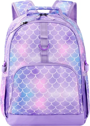 Vista 18 de Choco Mocha Mochila para niños de escuela primaria con correa para el pecho de 17 pulgadas, Gradiente de arco, 17 pulg., Classic