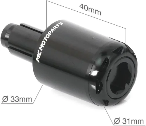 Vista 3 de mshine CNC Bar End Pesos para Yamaha Xmax 300 2017 – 2018, Negro