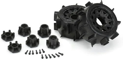 Vista 3 de Pro-Line Racing Sand Paw LP 2.8 MTD Raid Negro 6x30 F/R PRO1016010 RC Neumático