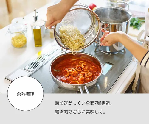 Vista 3 de Miyazaki Seisakusho 4953794016046 Suministros de cocina/platos Sartén con dos manos, transparente