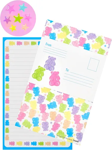 Vista 8 de iscream Pack of 8 Fold-over Ready to Send Note Cards - Blossoms and Bows