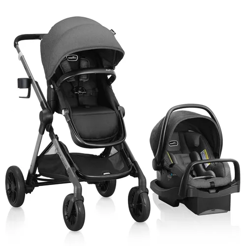 Vista 18 de Sistema de transporte modular Evenflo Pivot Xpand con asiento de coche para bebé LiteMax (Negro Ayrshire)