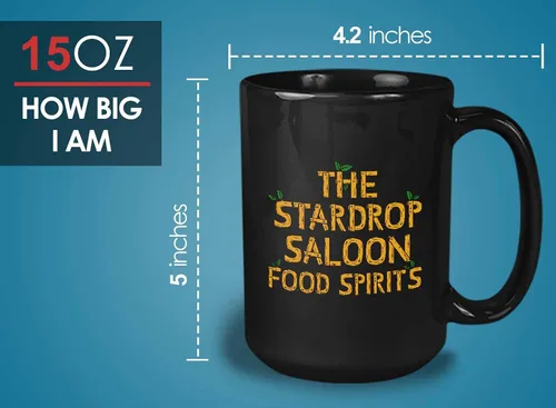 Vista 6 de Bubble Hugs Taza de café para videojuegos The Stardrop Saloon Food Spirits - Farming Country Adventure Gaming Gamer Stardew Pelican Town 15 onzas