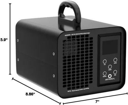 Vista 10 de Airthereal MA10K-PRO SMART WiFi Generador de Ozono - Ozonizador de Alta Capacidad de Producción de Ozono - Eliminador de Olores, Desodorante