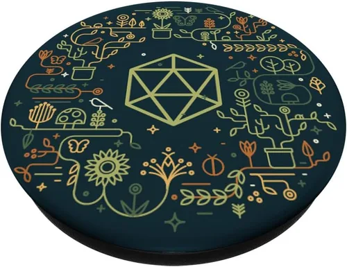 Vista 2 de Geeky D20 Dice Set Plantas y Succulents Nerdy - PopSockets Grip y Stand para Teléfonos y Tabletas