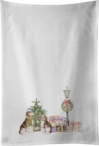 Vista 76 de Caroline's Treasures CK8100WTKT - Juego de 2 toallas de cocina con diseño de bulldog francés con diseño de país de las maravillas navideñas