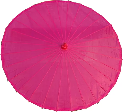 Vista 5 de Sombrilla de tela de bambú lisa, ideal para recuerdos de fiesta de boda (azul claro)