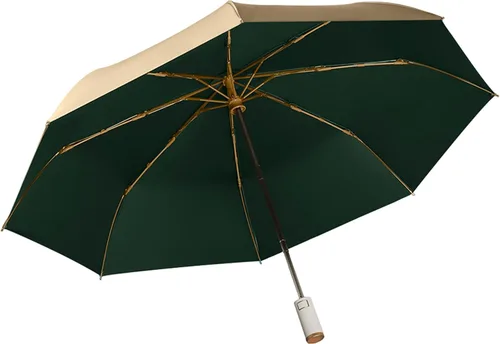 Vista 8 de erised's bifrost Paraguas plegable automático de viaje ligero y compacto con 8 varillas, botón de cierre de apertura automática, portátil, mango