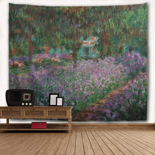 Vista 11 de WIHVE - Tapiz para colgar en la pared, de diseño floral bohemio, hippie, psicodélico, étnico, decorativo, de tela para dormitorio, decoración