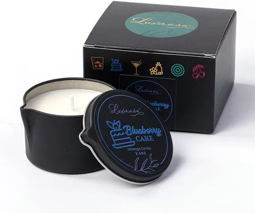 Vista 5 de Vela de spa con aceite esencial de cera de soja orgánica con infusión de aceite de masaje para parejas, vela perfumada para el hogar