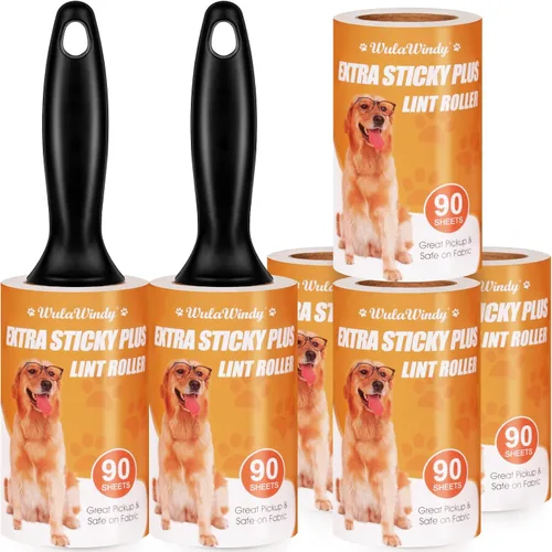 Vista 14 de WulaWindy Rodillo de Pelusa para Pelo de Mascotas, Rodillos de Pelusa Extra Adhesivos Removedor de Pelo de Mascotas para la Ropa, Paquete de Valor