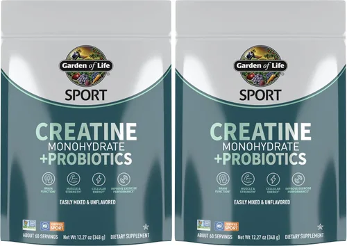 Vista 9 de Polvo de creatina monohidrato para mujeres y hombres de Garden of Life, micronizado para preentrenamiento con probióticos para músculo, fuerza