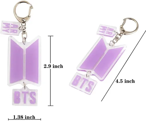 Vista 2 de YANENG Kpop Bangtan Boys Merch Keychain Pendant Key Ring Bagpack Keychain School Bag Accessory for bts Army Fans Gift
