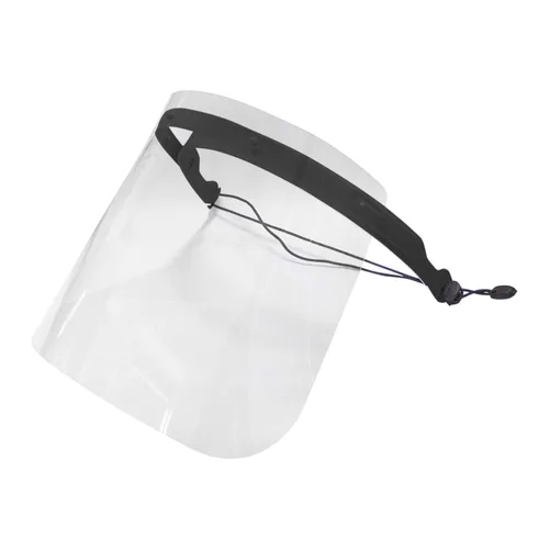 Vista 2 de Protector facial transparente multicolor con diadema ajustable (10 protectores con 1 marco) (negro)
