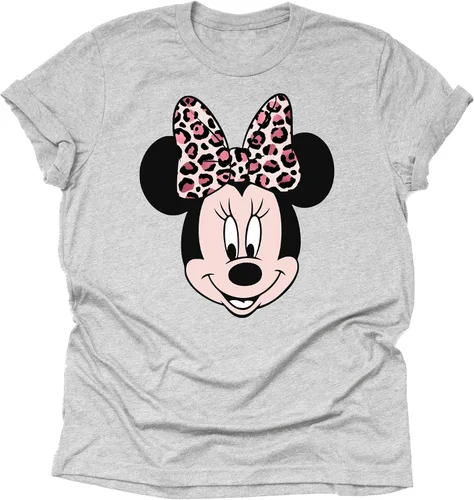 Vista 2 de Camisa de manga corta con estampado de leopardo y Minnie y retrato, camisa de safari
