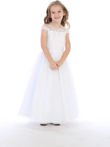 Vista 4 de SWEA Pea & Lilli - Vestidos de Primera Comunión con manga corta para niñas de 7 a 16 años