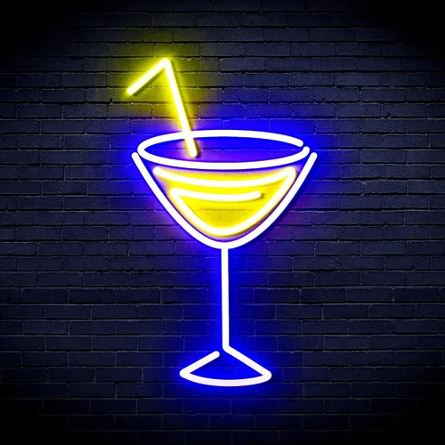 Vista 28 de AdvPro Seco Martini Flex Silicona LED Neon Sign - Azul - st16s32-fnu0207-b