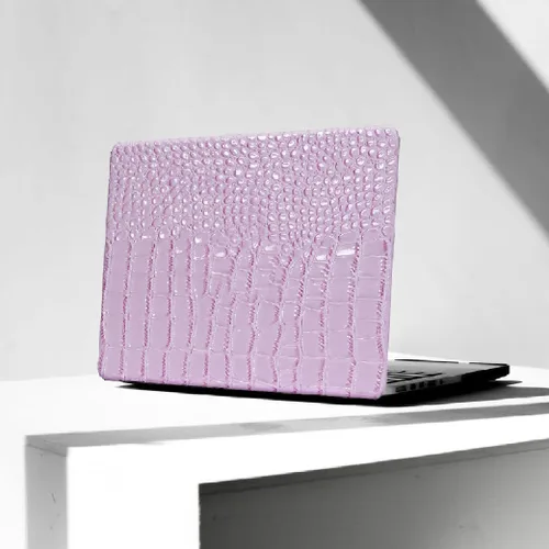 Vista 30 de Compatible con Funda para MacBook Air de 13 Pulgadas con Diseño de Cocodrilo 2021 2020 2019 2018 M1 A2337 A2179 A1932, Texturizada Elegante Lujosa