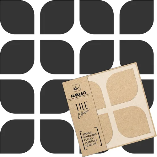 Vista 22 de NAKLEO Aldeia - Plantilla de plástico reutilizable para azulejos, 3.9 x 3.9 pulgadas, triángulo de estrella repetitivo, geométrico marroquí, bloque