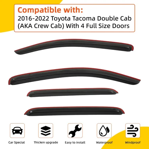 Vista 49 de Protectores de lluvia compatibles con Chevy/GMC C/K Extended Cab 1988